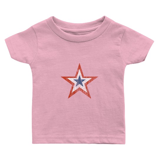 4th july Stars and Stripes Star vintage Baby T Shirts