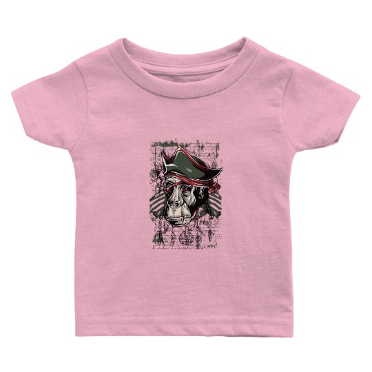 monkey pirate Baby T Shirts