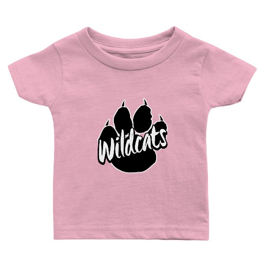 Wildcats Paw Print Back To School Spirit Mascot Baby T Shirts