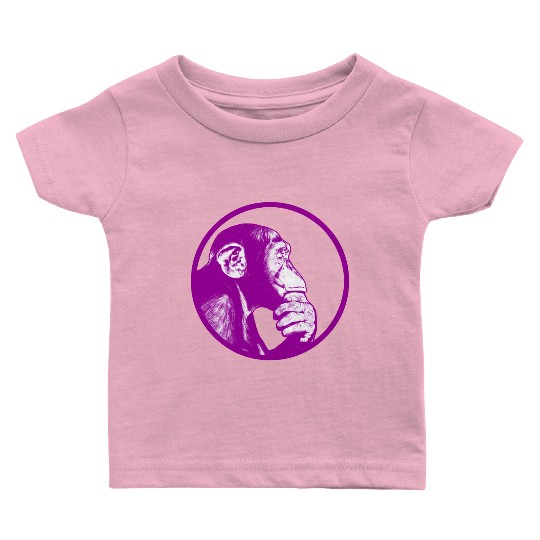 Think of monkey chimpanzee Baby T Shirts