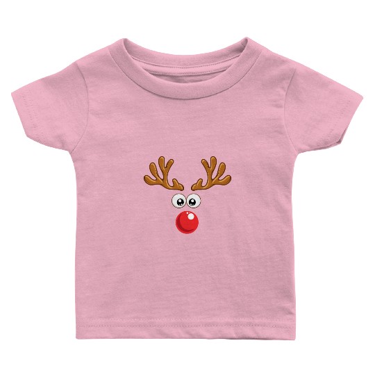 Christmas Rudolph reindeer winter nature gift Baby T Shirts