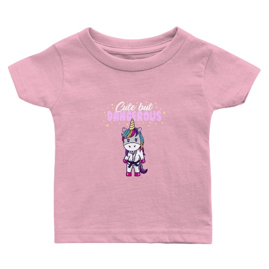 Cute But Dangerous Unicorn Jiu Jitsu MMA Baby T Shirts