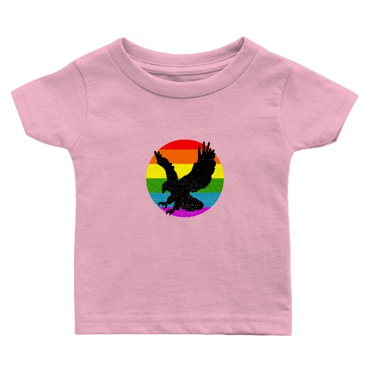 Rainbow Hawk Baby T Shirts