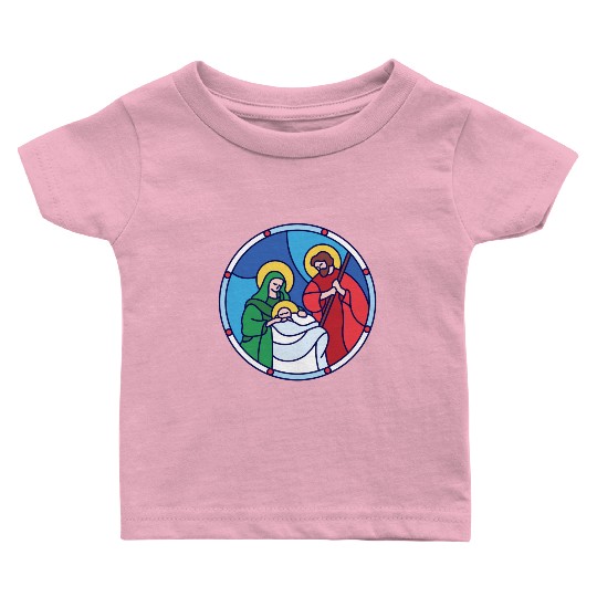 Josef Maria Jesus Jesus birth Bethlehem Christmas Baby T Shirts