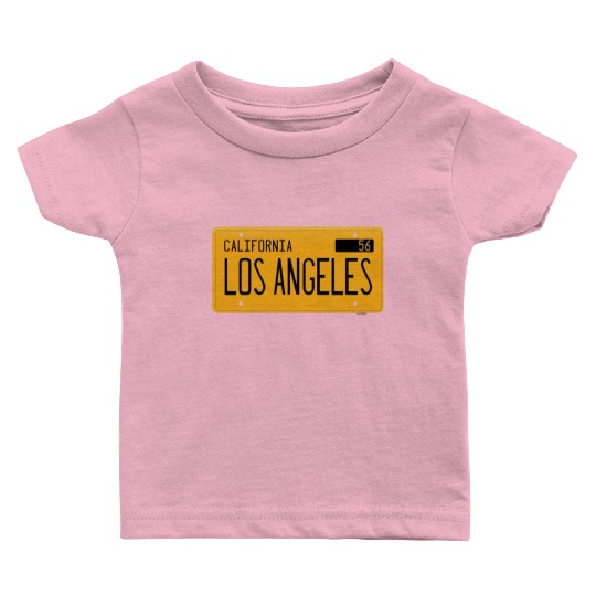 Los Angeles California 1956 yellow license plate Baby T Shirts