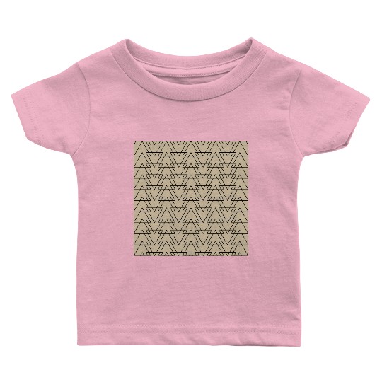 Triangle Beige Black Baby T Shirts