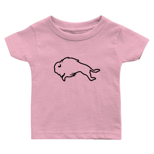 AMERICAN BISON OUTLINE, WISENT, BUFFALO RUNNING Baby T Shirts