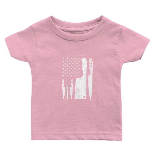 Chef Knife - Patriotic Easter US Flag Baby T Shirts