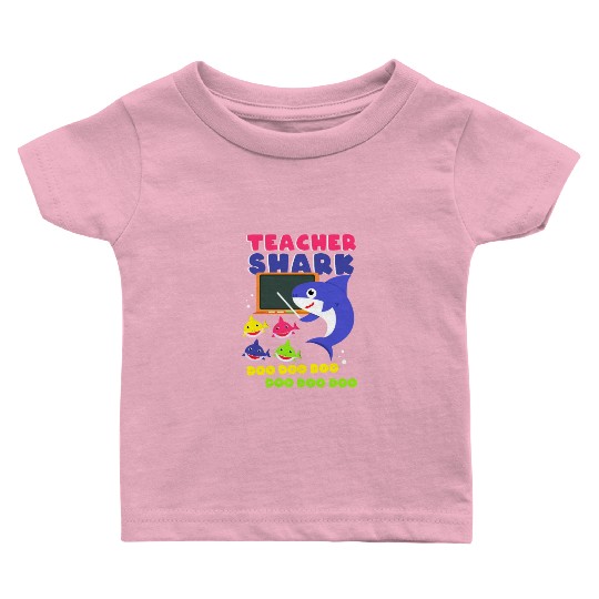 Funny Teacher Shark Preschool Teacher Baby T Shirts