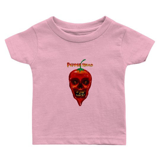 Pepper Head Skull Baby T Shirts