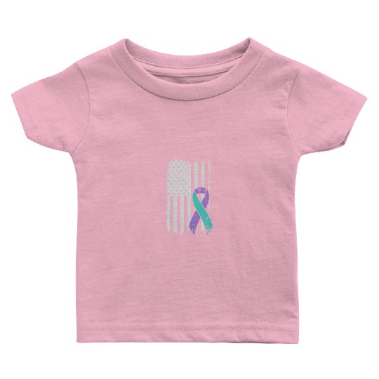 Suicide Prevention Awareness Ribbon - USA American Baby T Shirts