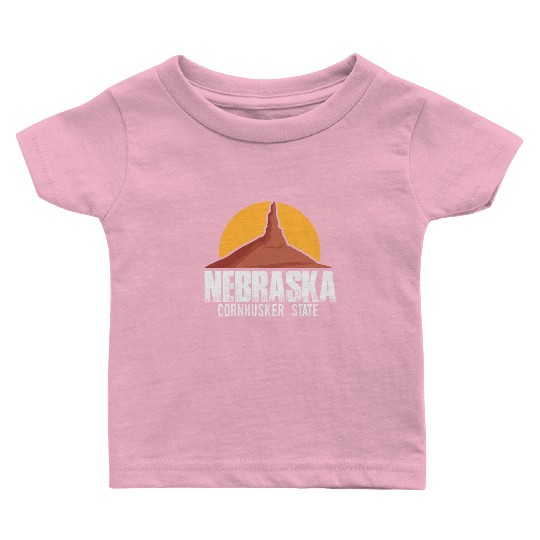 Nebraska State | USA America States Chimney Rock Baby T Shirts