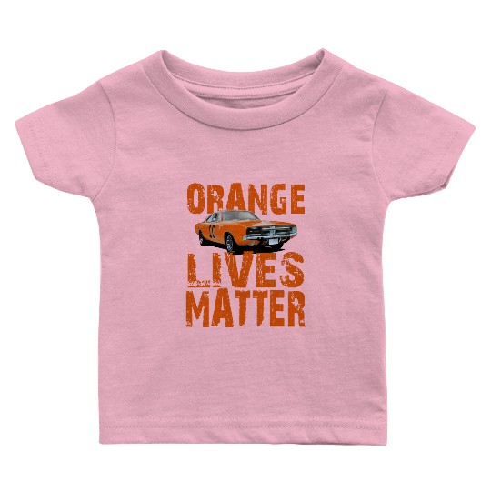 General Lee Dukes Of Hazzard Retro Orange Lives Baby T Shirts
