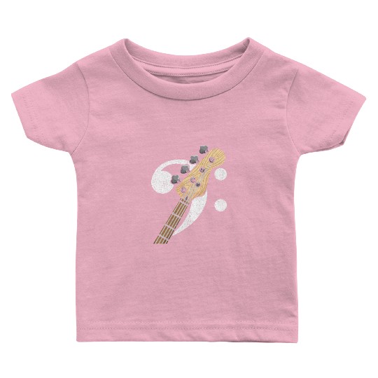 Bass Clef Guitar Bass Player Musician Baby T Shirts