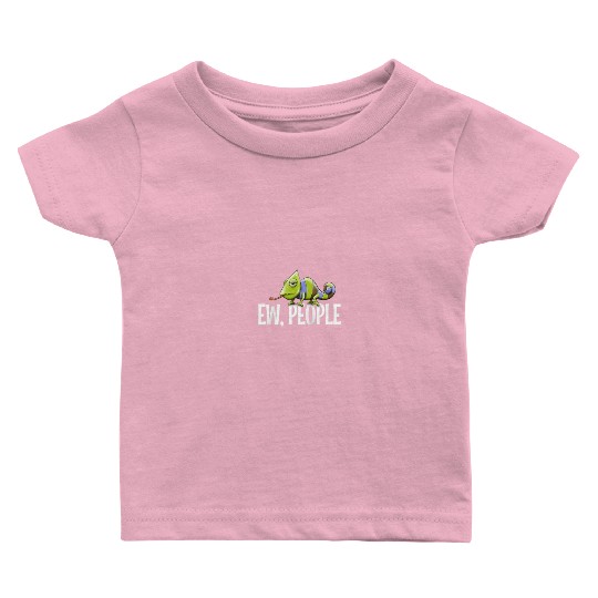 Grumpy Chameleon Lovers Sarcastic Joke Ew People Baby T Shirts