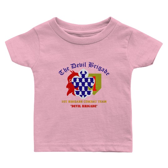 Army 1st Bde Combat Tm Devils Brigade 1st INF Div Baby T Shirts