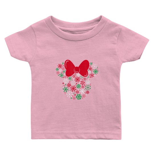 Disney Minnie Mouse Icon Holiday Snowflakes Baby T Shirts