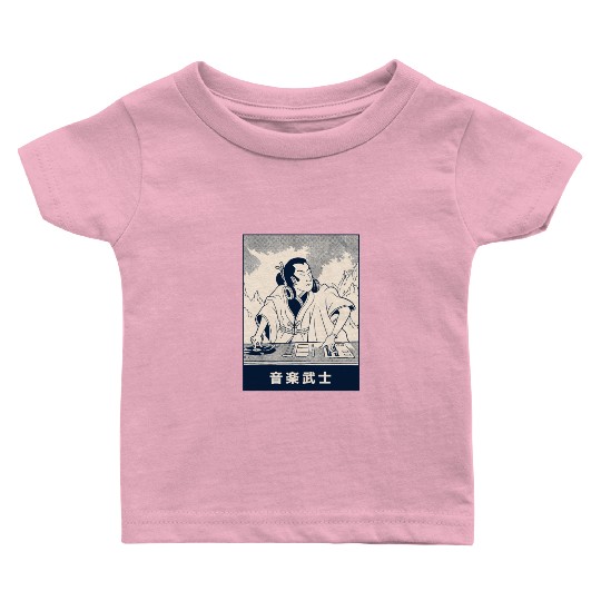 Samurai DJ awesome japanese classical painting DJ Baby T Shirts