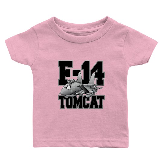 F-14 Tomcat Military Fighter Jet Aircraft Cartoon Baby T Shirts