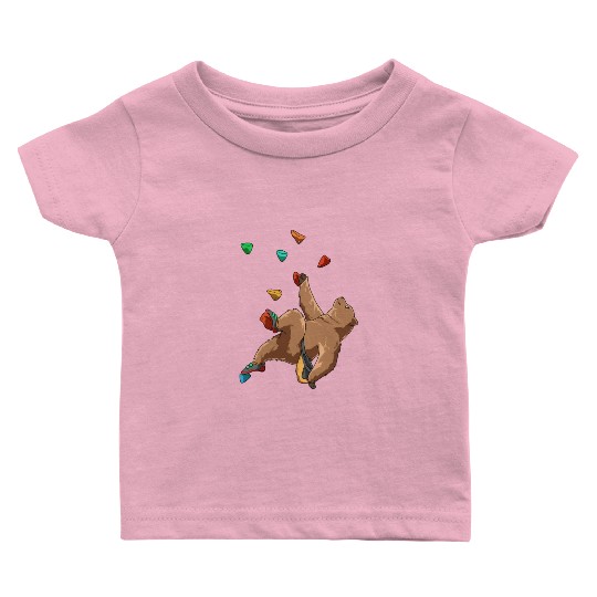 Grizzly Bouldering and Rock Climbing Gift Baby T Shirts