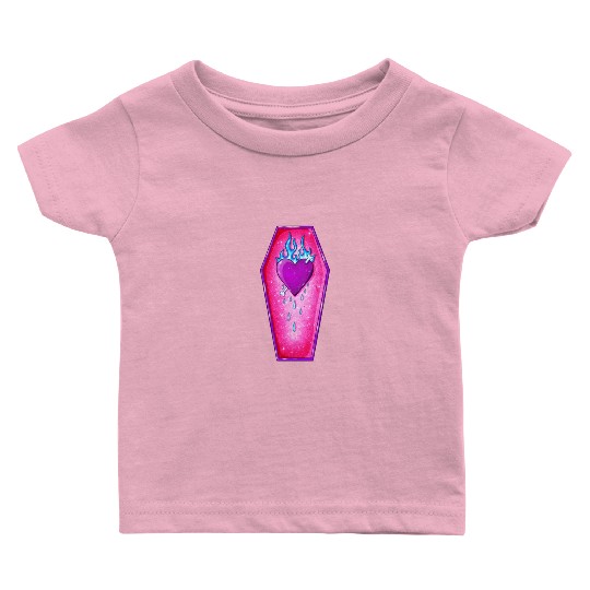 Pastel Goth Love Coffin Heart Baby T Shirts