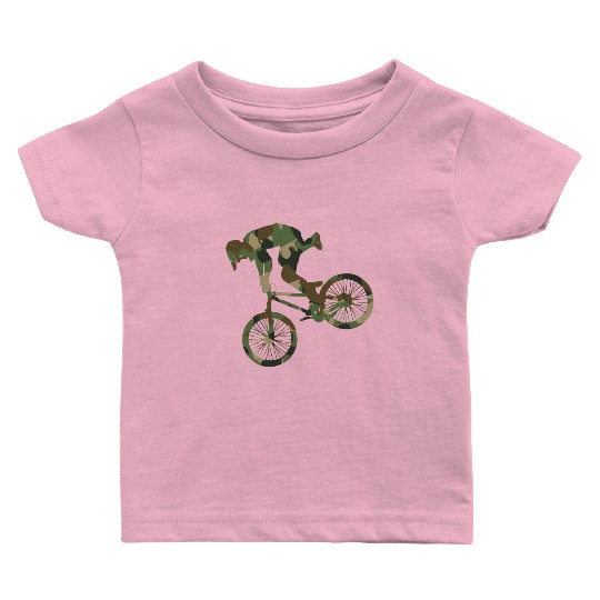 Vintage BMX Bike Racing Camouflage Baby T Shirts