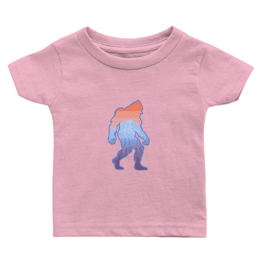 Mt Rainier Bigfoot Sasquatch Baby T Shirts