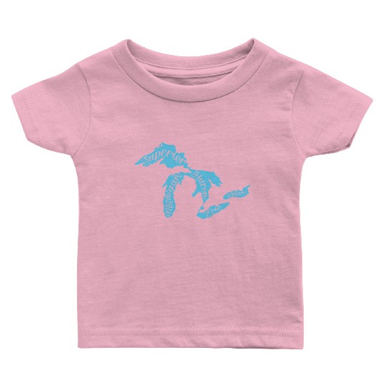 Great Lakes Michigan Detroit Michigan Great Lake Baby T Shirts