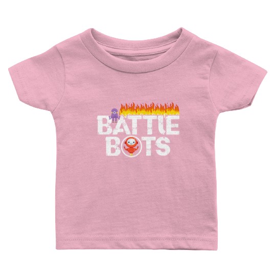 Battle Bots Robot fight gaming fun geek fire Baby T Shirts