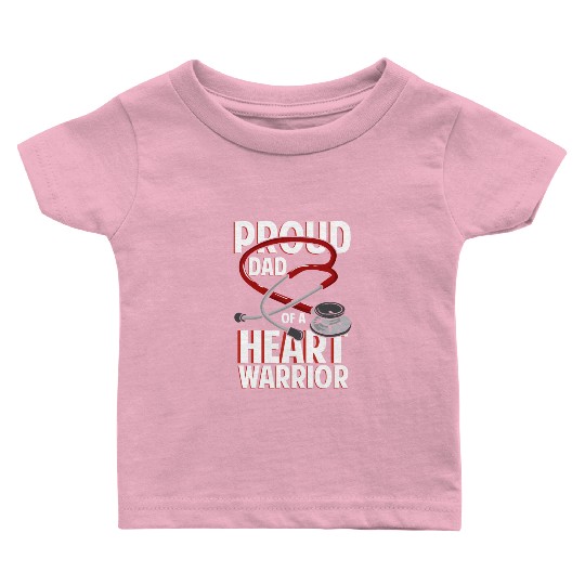 Proud Dad Of A Heart Warrior Coronary Disease CHD Baby T Shirts