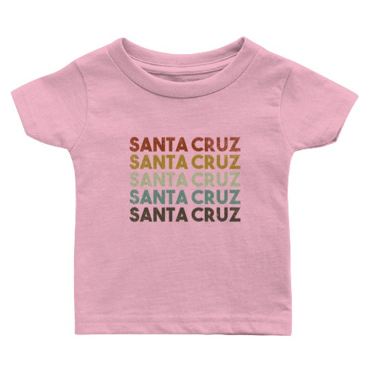 Retro Santa Cruz California Baby T Shirts