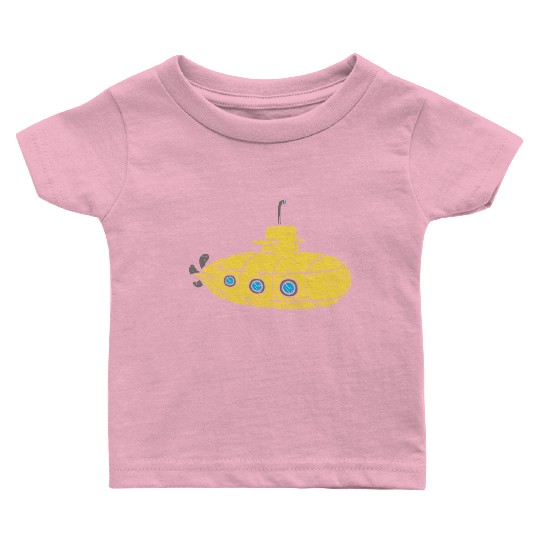 Us Navy Yellow Cartoon Submarine Cute Submariner B Baby T Shirts