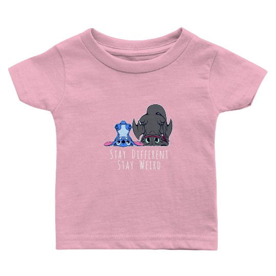 Stay Different Stay Weird Toothless And Stitch Baby T Shirts