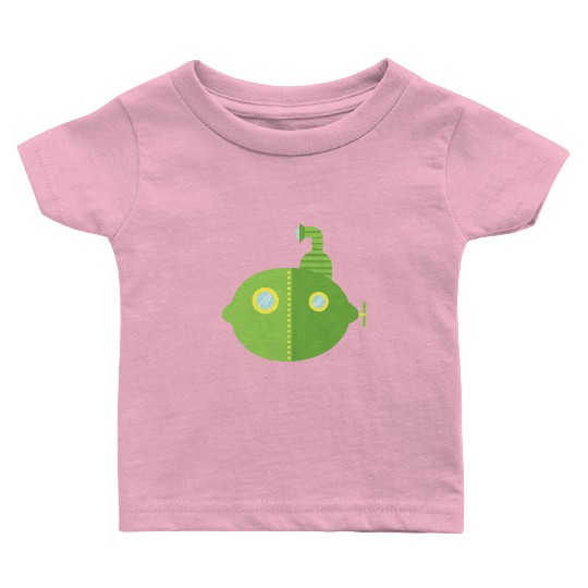 Submarine Lime Baby T Shirts