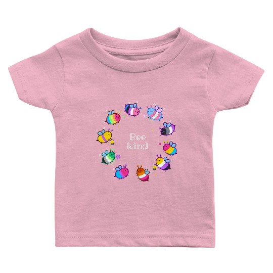Bee kind LGBTQ+ Pride Baby T Shirts