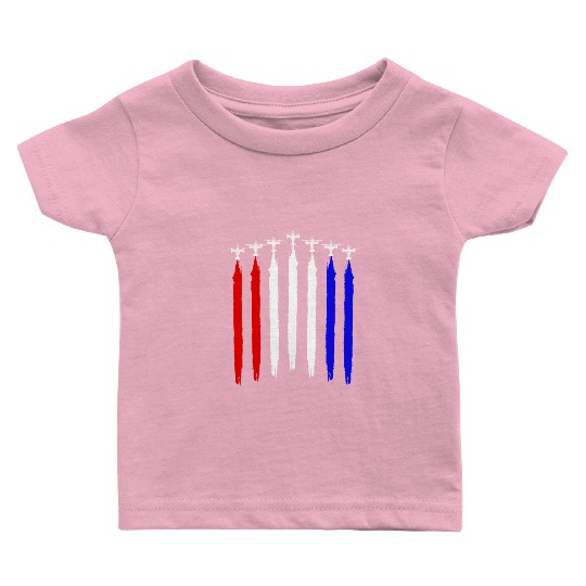 V-22 Osprey Helicopter Red White Blue Contrails Baby T Shirts