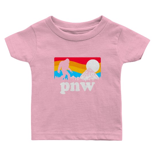 PNW Pacific Northwest Bigfoot Baby T Shirts