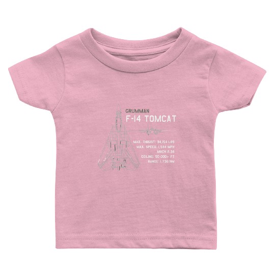 F 14 Tomcat Schematics Baby T Shirts