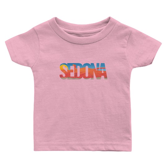 Sedona Arizonna Scenic Typography Baby T Shirts