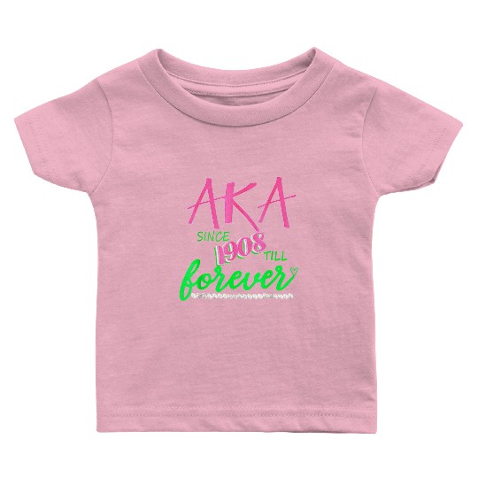 AKA Sorority Alpha Kappa Pink And Green Twenty Pea Baby T Shirts