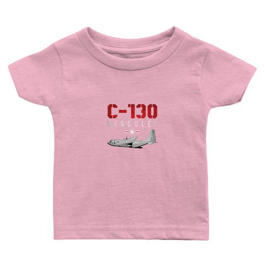 C 130 Hercules US Airborne Fighter Pilot Baby T Shirts
