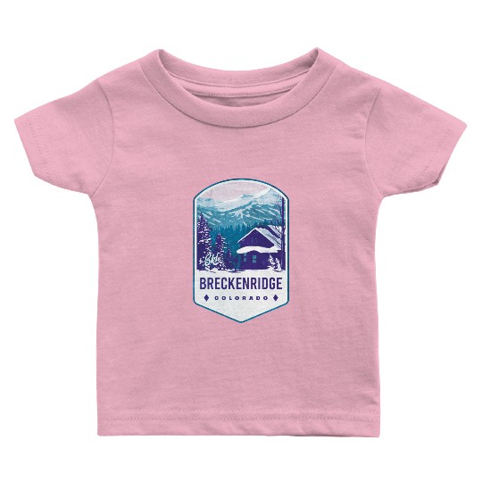 Breckenridge Colorado Ski Badge Baby T Shirts