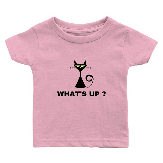 What's UP Black cat Baby T Shirts
