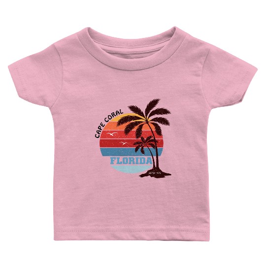 Cape Coral Est.1973 Vintage Florida summer Gift Baby T Shirts