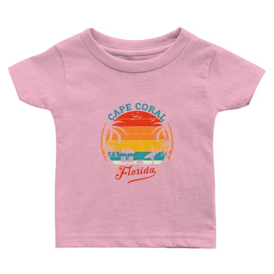 Cape Coral Est.1973 Vintage Florida summer Gift Baby T Shirts