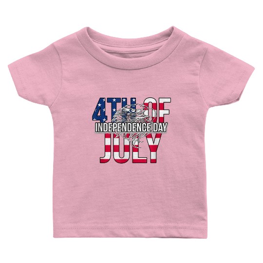 US Happy Independence Day 4th July Flag Eagle Baby T Shirts