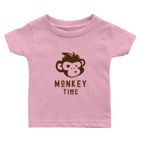 It's Monkey Time Cute Funny Monkey Face Baby T Shirts