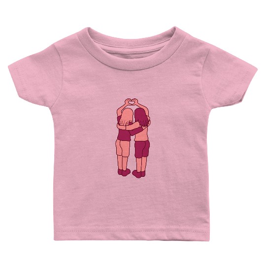 2 girlfriends love Baby T Shirts