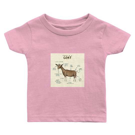 anatomy of a goat greeting card Baby T Shirts