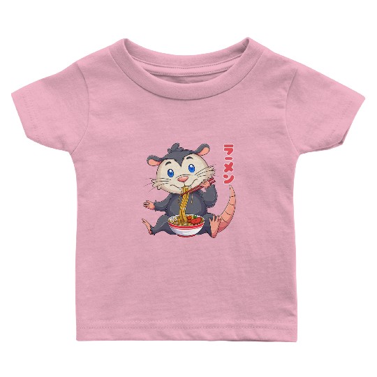 Kawaii Opossum Ramen Noodles Japanese Anime Noodle Baby T Shirts